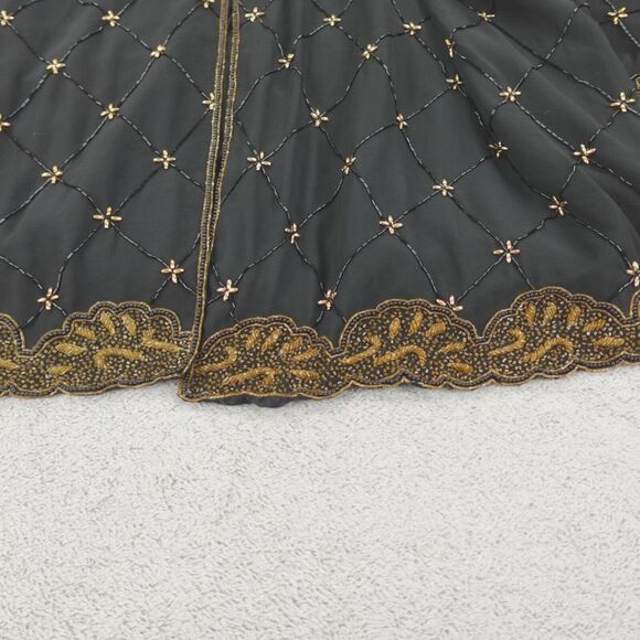 French Collizioni Beaded Jacket Womens Plus‎ 3X Black Gold Sequin Formal Party - Picture 11 of 16